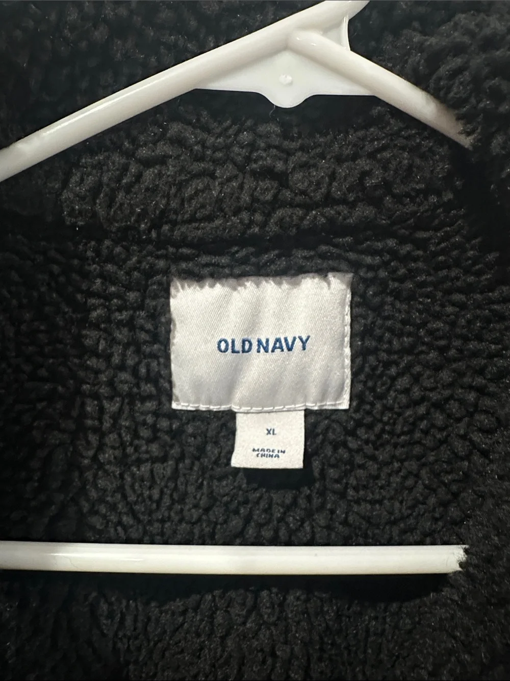 Old Navy Kids' Black Sherpa-Lined Denim Jacket Size XL